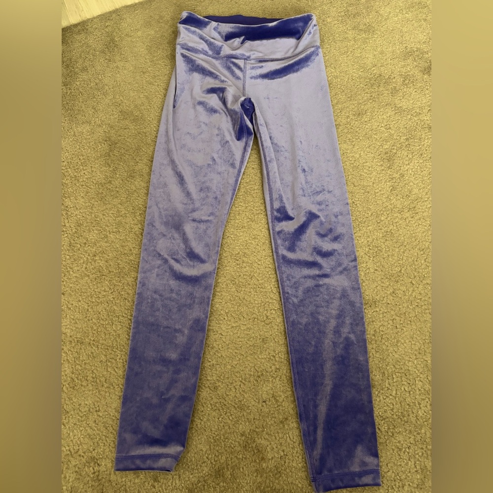 Athleta Lavender Velvet Leggings